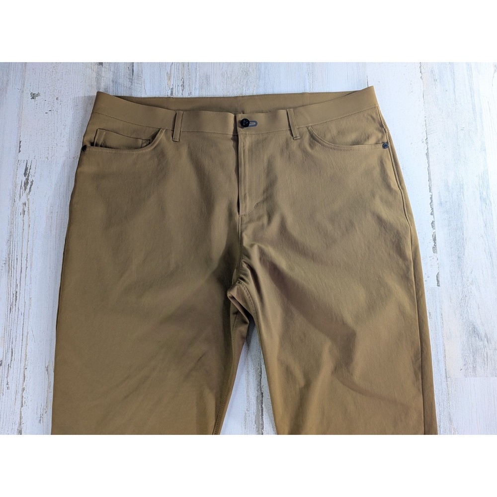 Public Rec Mens Dealmaker 5 Pocket Performance Chino Pants Brown Tan 40x33.5 - Picture 2 of 16